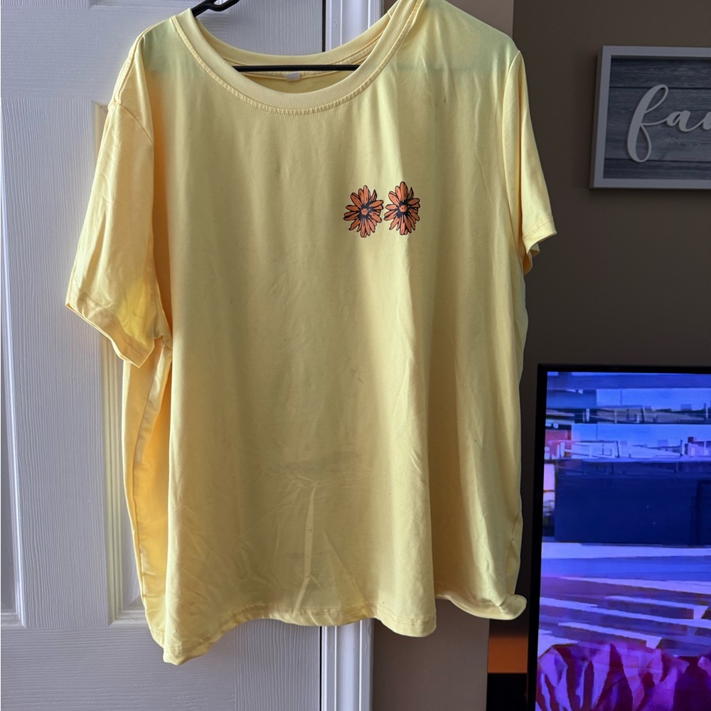 Yellow Floral Women's Top
